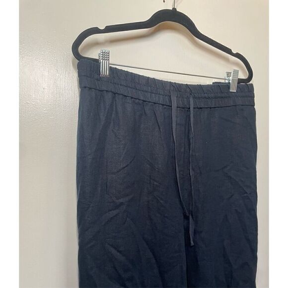 Talbots Plus WASHED LINEN WIDE LEG PANTS in Black size 3X NWT - Picture 4 of 10